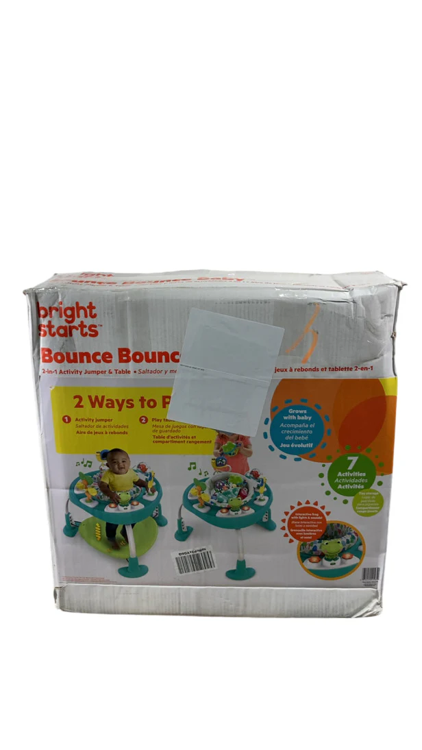Bright Starts Bounce Baby 2-in-1 Activity Jumper & Table, Playful Pond - Image 2