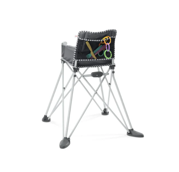 Bright Starts Pop 'N Dine Portable High Chair, Grey - Image 3