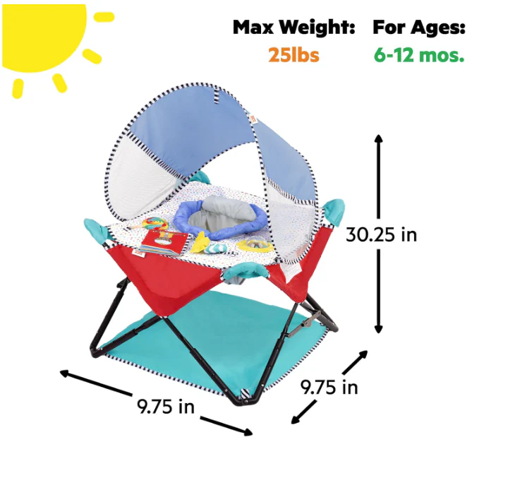 Bright Starts Pop 'N Jump Portable Activity Jumper, Sweet Treats - Image 2