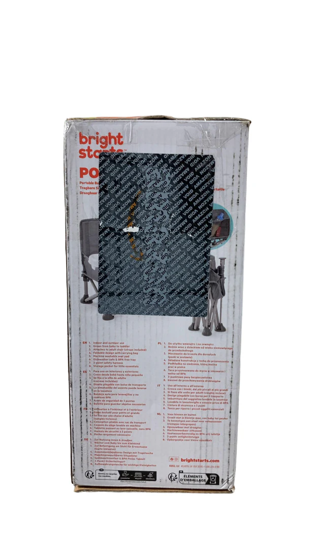 Bright Starts Pop 'N Sit Portable Booster, Grey - Image 3