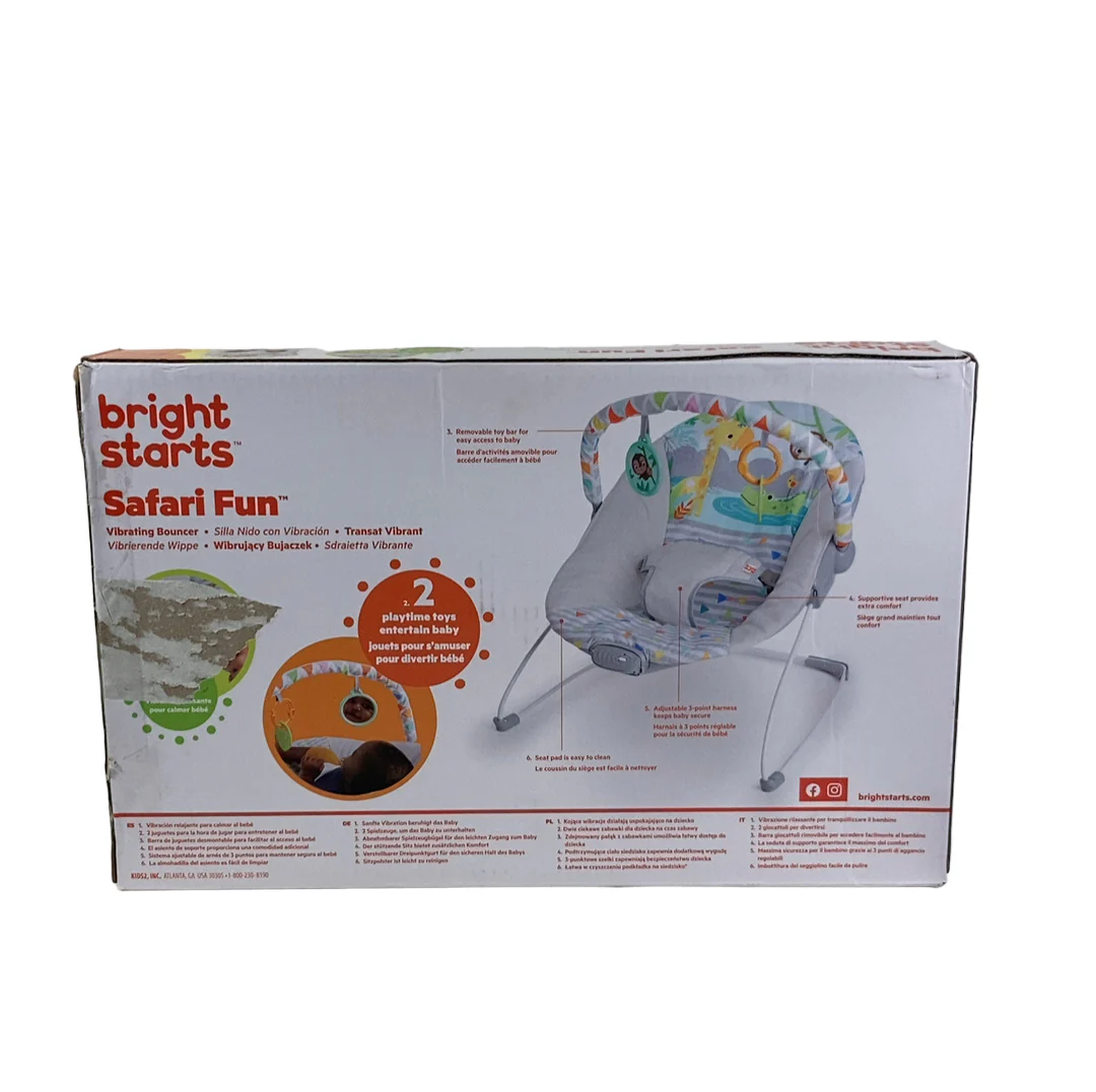 Bright Starts Vibrating Bouncer, Safari Fun - Image 3