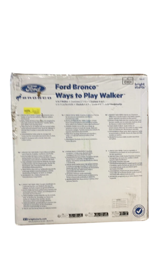 Bright Starts Ways To Play 4-In-1 Baby Activity Walker, Blue Grey, Ford Bronco - Image 4