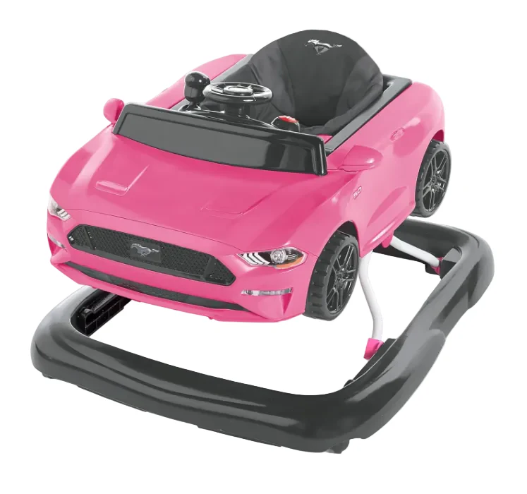 Bright Starts Ways To Play 4-In-1 Baby Activity Walker, Pink, Mustang