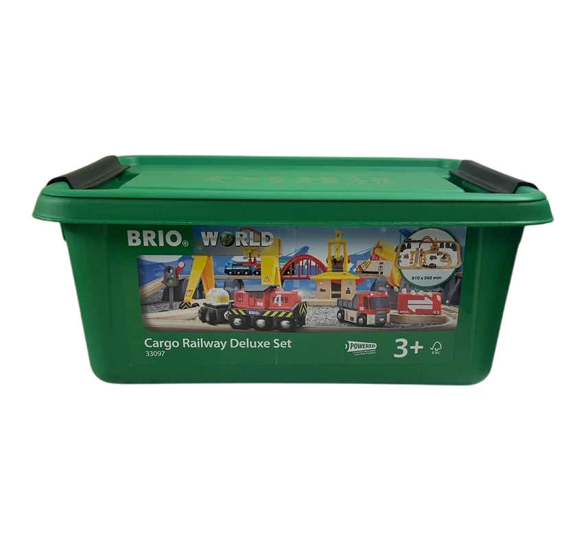 Brio Cargo Railway Deluxe Wooden Train Set, 54 Piece Set - Image 3