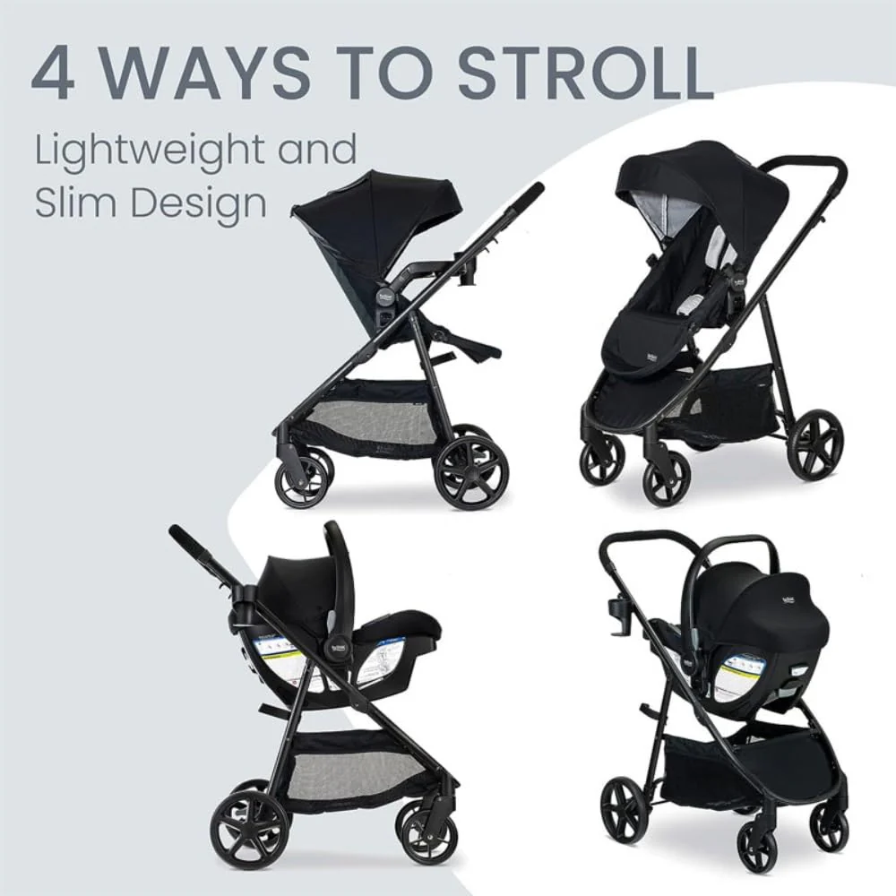Britax Willow Brook Travel System, 2023, Onyx Glacier - Image 5