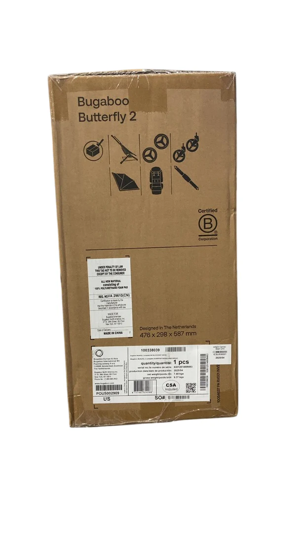 Bugaboo Butterfly 2 Stroller, 2025, Black, Deep Indigo, Deep Indigo - Image 5