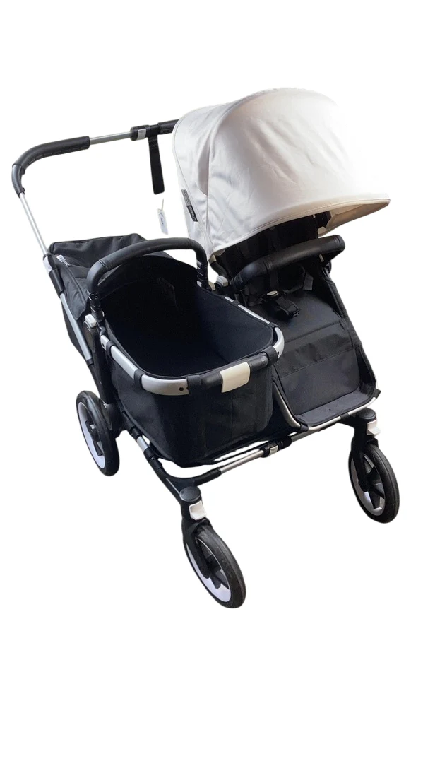 Bugaboo Donkey 3 Duo Stroller, 2021, Fresh White, Black, Aluminium