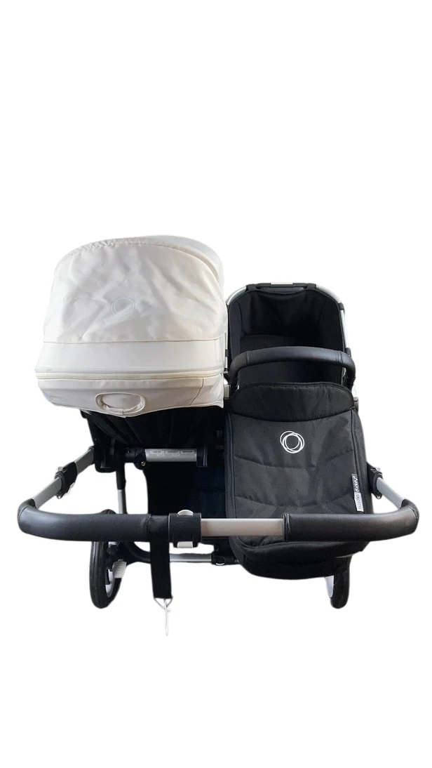 Bugaboo Donkey 3 Duo Stroller, 2021, Fresh White, Black, Aluminium - Image 4