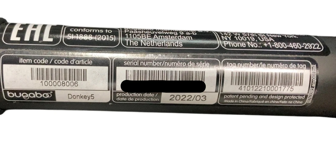 Bugaboo Donkey 5 Mono Stroller Frame Only, 2022, Black - Image 5