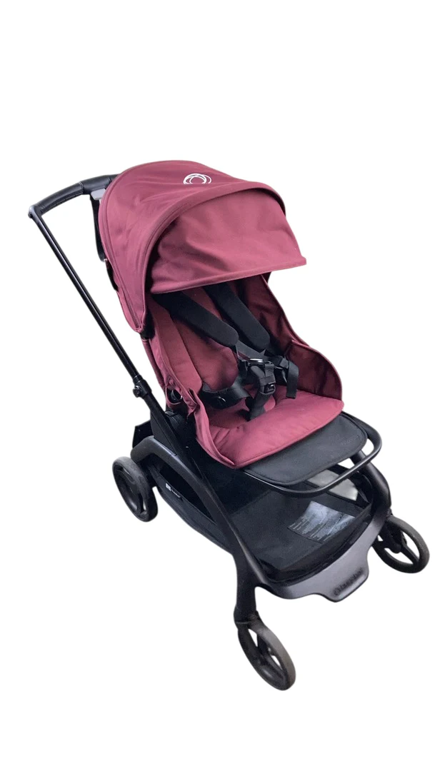 Bugaboo Dragonfly Bassinet and Seat Stroller, 2024, Black, Dark Cherry, Dark Cherry - Image 2