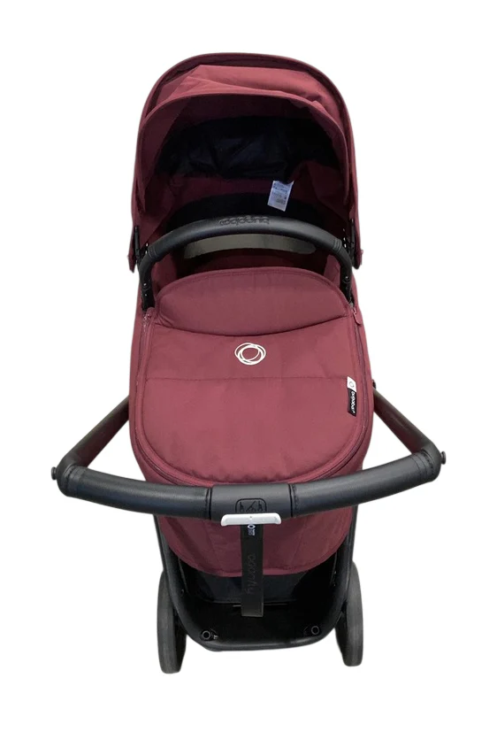Bugaboo Dragonfly Bassinet and Seat Stroller, 2024, Black, Dark Cherry, Dark Cherry - Image 3