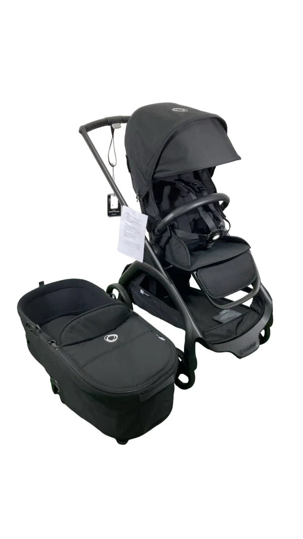 Bugaboo Dragonfly Bassinet and Seat Stroller, Midnight Black, Midnight Black, Black, 2024