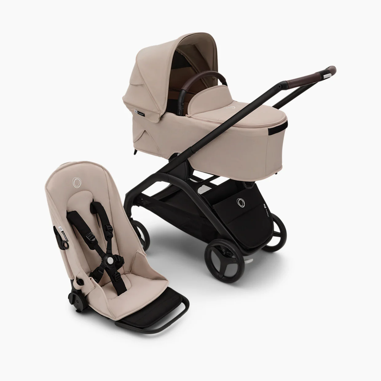 Bugaboo Dragonfly Bassinet and Seat Stroller, Black, Desert Taupe, Desert Taupe, 2025 - Image 4