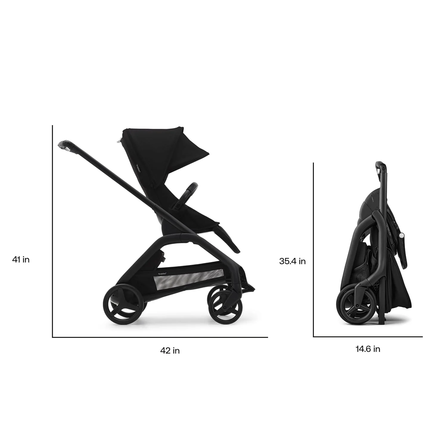 Bugaboo Dragonfly Stroller, 2025, Black, Midnight Black, Midnight Black - Image 4