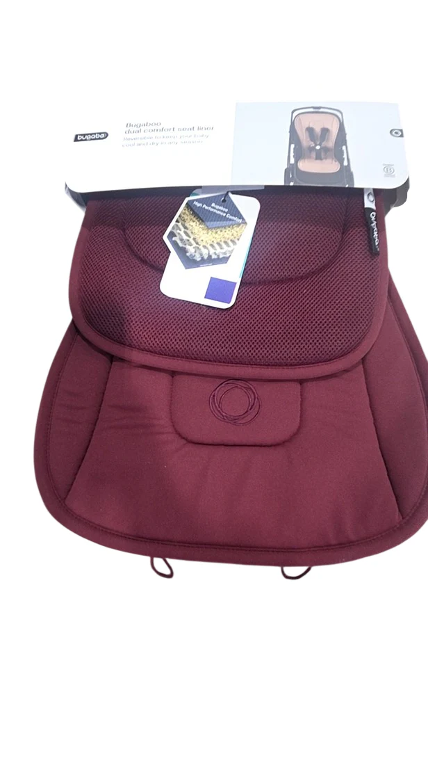 Bugaboo Dual Comfort Seat Liner, Dark Cherry - Image 2