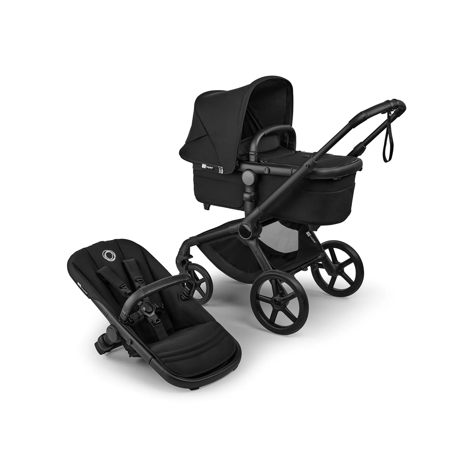 Bugaboo Fox 5 Renew Bassinet and Seat Stroller, 2025, Black Frame, Heritage Black