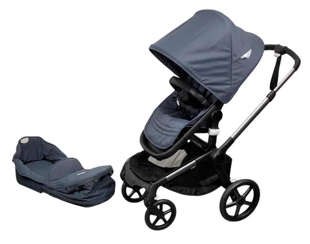 Bugaboo Fox 5 Stroller, 2024, Graphite Frame, Stormy Blue