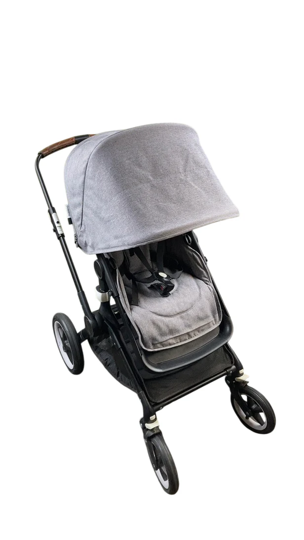 Bugaboo Fox Stroller, 2018, Black, Grey Melange, Grey Melange - Image 3