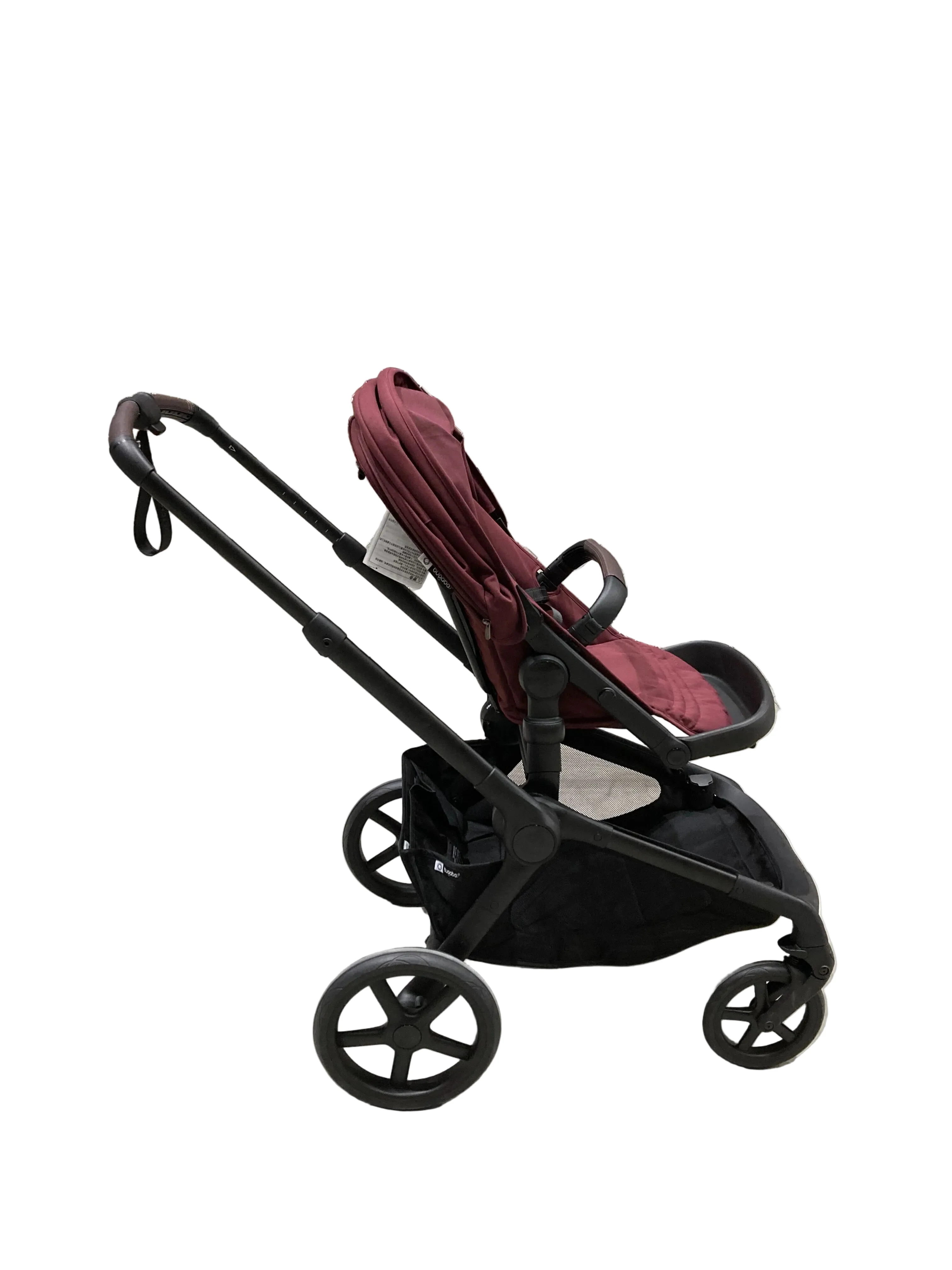 Bugaboo Kangaroo Single To Double Stroller, 2024, Black, Dark Cherry, Dark Cherry - Image 3
