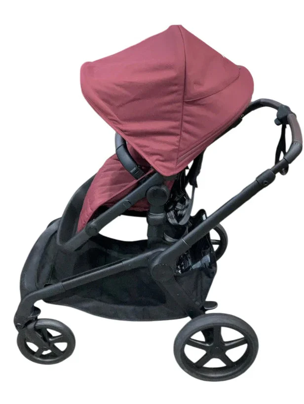 Bugaboo Kangaroo Single To Double Stroller, 2024, Black, Dark Cherry, Dark Cherry - Image 3