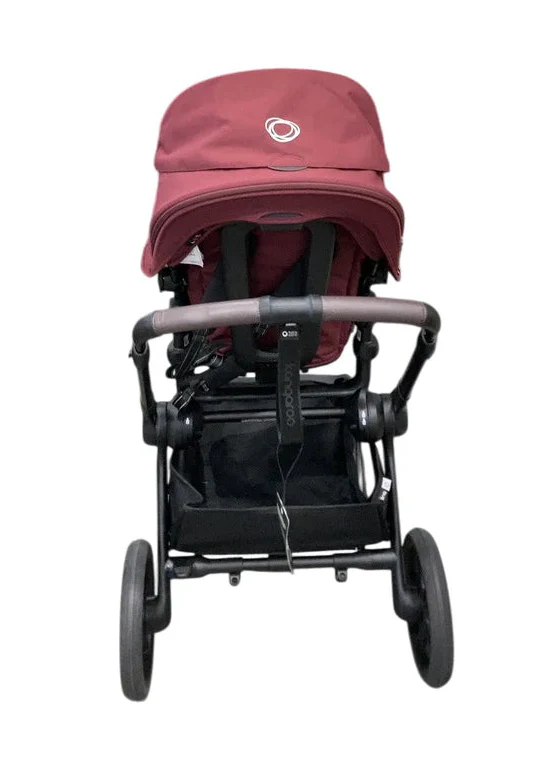 Bugaboo Kangaroo Single To Double Stroller, 2024, Black, Dark Cherry, Dark Cherry - Image 4