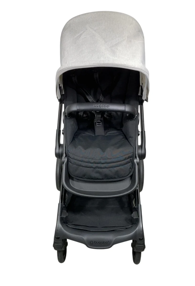 Bugaboo Kangaroo Single To Double Stroller, 2024, Black, Midnight Black, Misty White - Image 4
