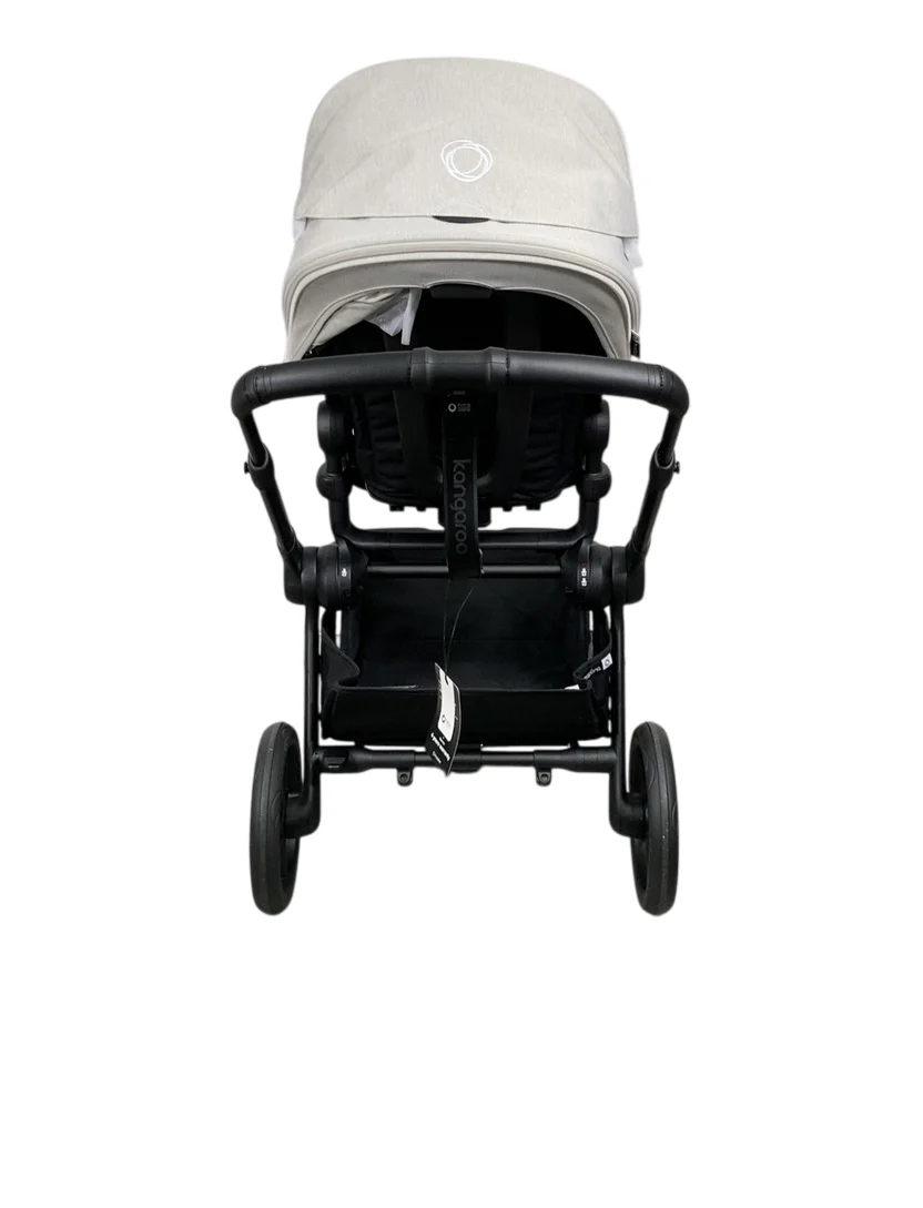 Bugaboo Kangaroo Single To Double Stroller, 2024, Black, Midnight Black, Misty White - Image 7