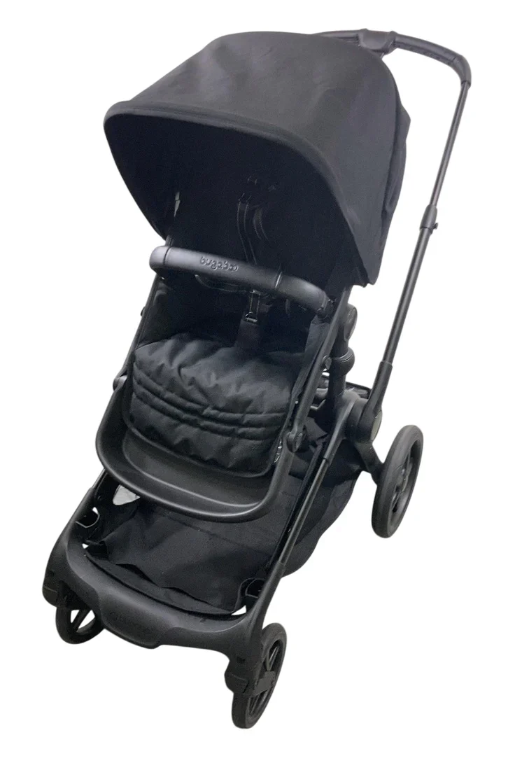Bugaboo Kangaroo Single To Double Stroller, 2025, Black, Midnight Black, Midnight Black