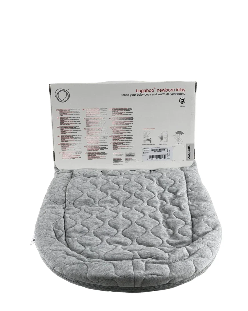 Bugaboo Newborn Bassinet Inlay, Light Grey Melange - Image 3