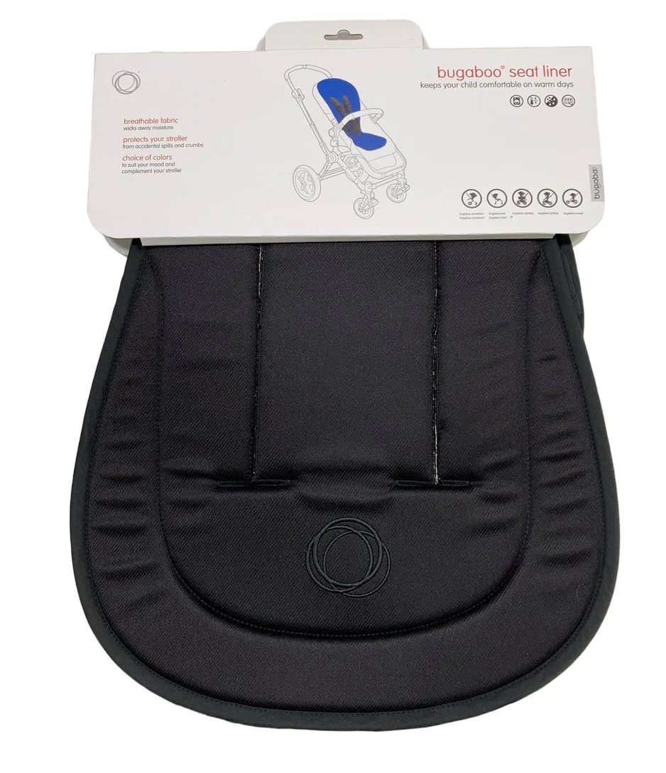 Bugaboo Dual Comfort Seat Liner, Midnight Black - Image 2