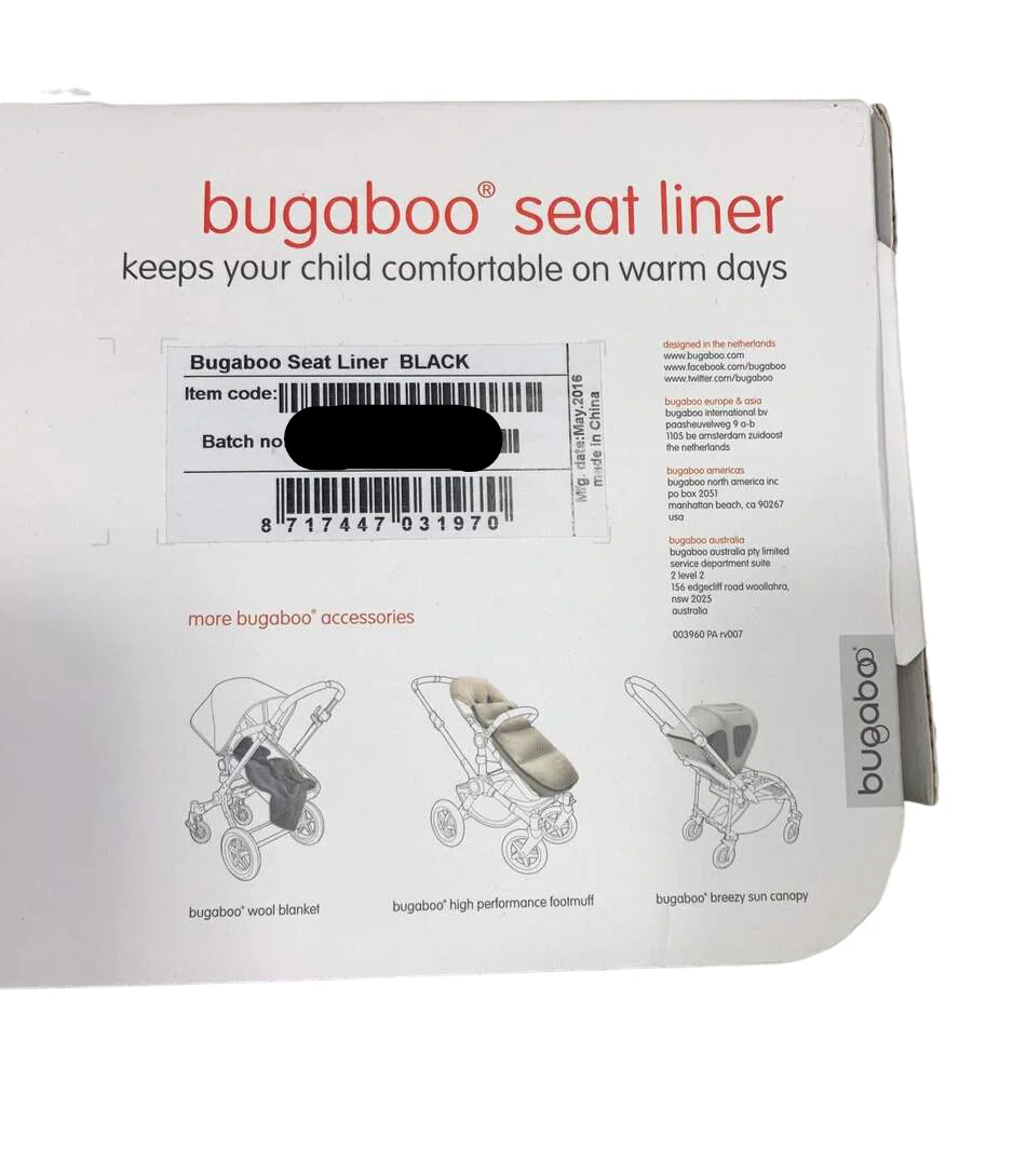 Bugaboo Dual Comfort Seat Liner, Midnight Black - Image 4