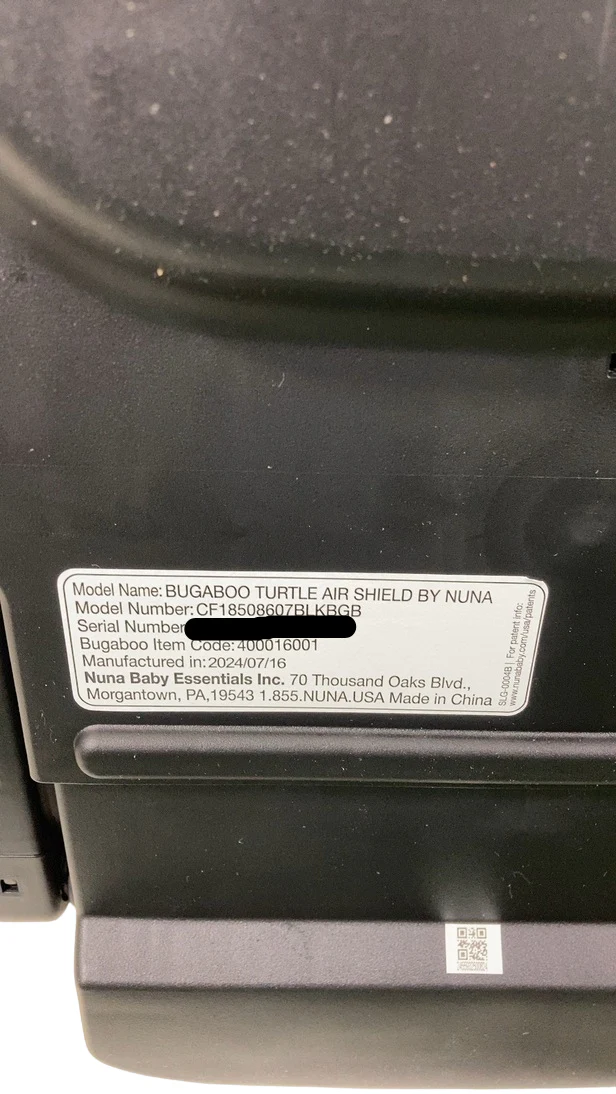 Bugaboo Turtle Air Shield by Nuna Car Seat, Black, 2024 - Image 7