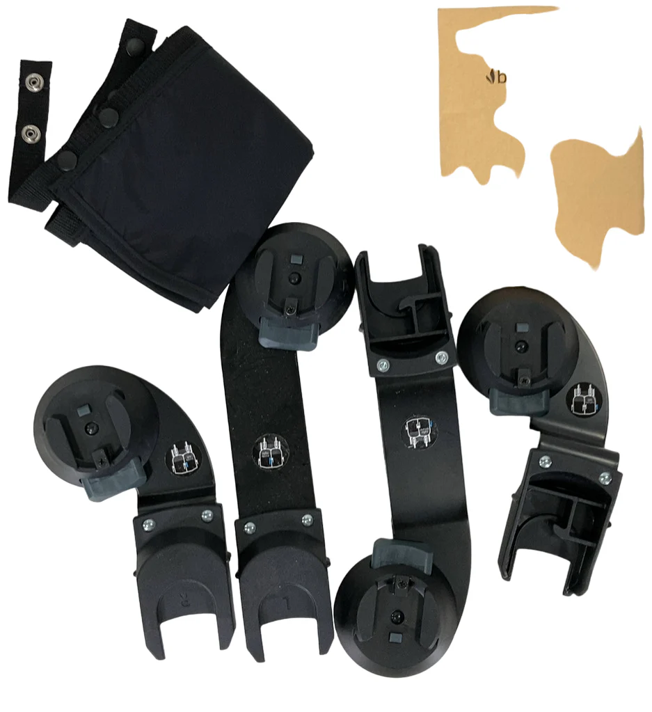 Bumbleride Indie Twin Car Seat Adapters Set for Nuna/Cybex/Maxi Cosi/Clek, Black - Image 3
