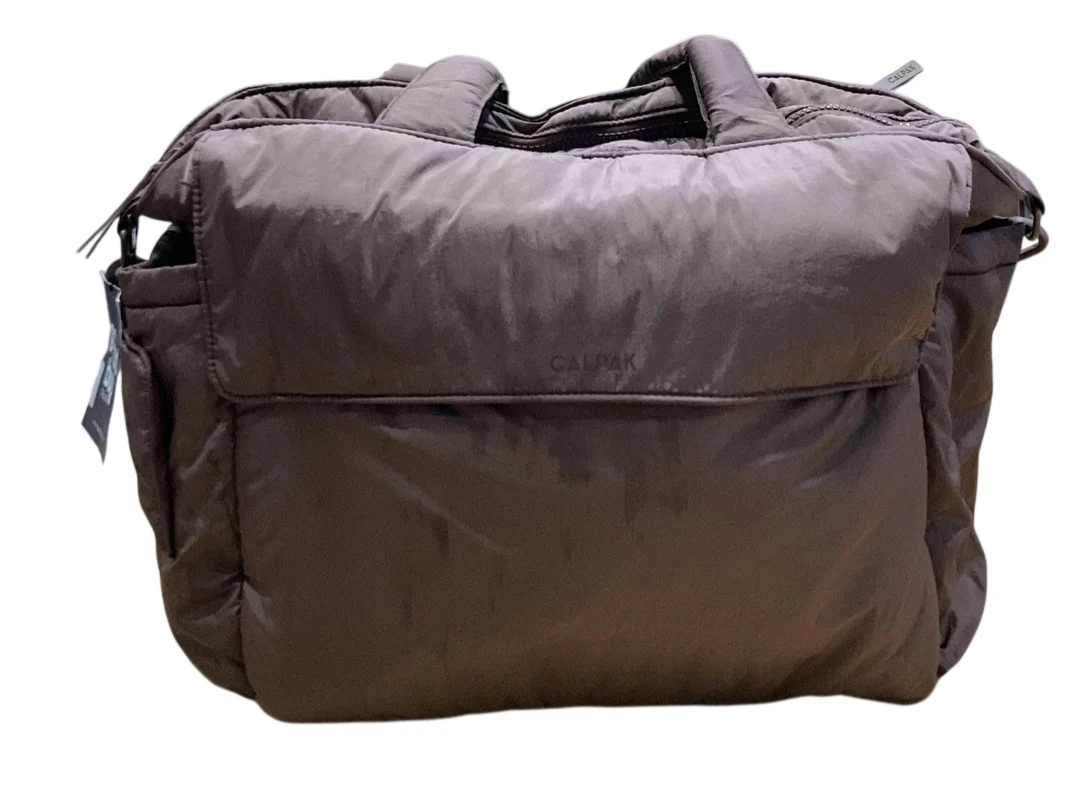 Calpak Diaper Tote Bag With Laptop Sleeve, Hazelnut