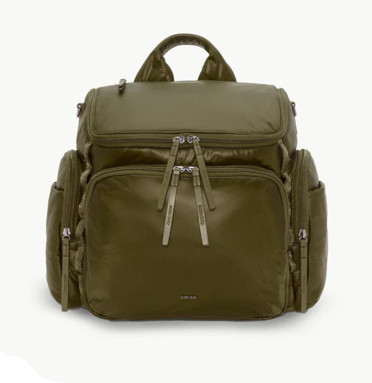 Caraa Baby Bag, Convertible, Medium, Nylon, Olive