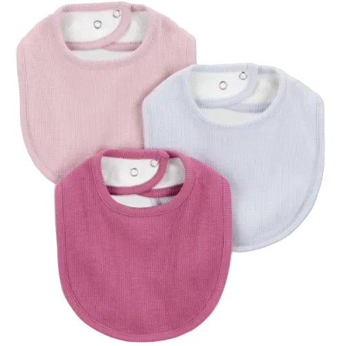 Carter's Baby 3-Pack Teething Bibs, Burgundy/Purple