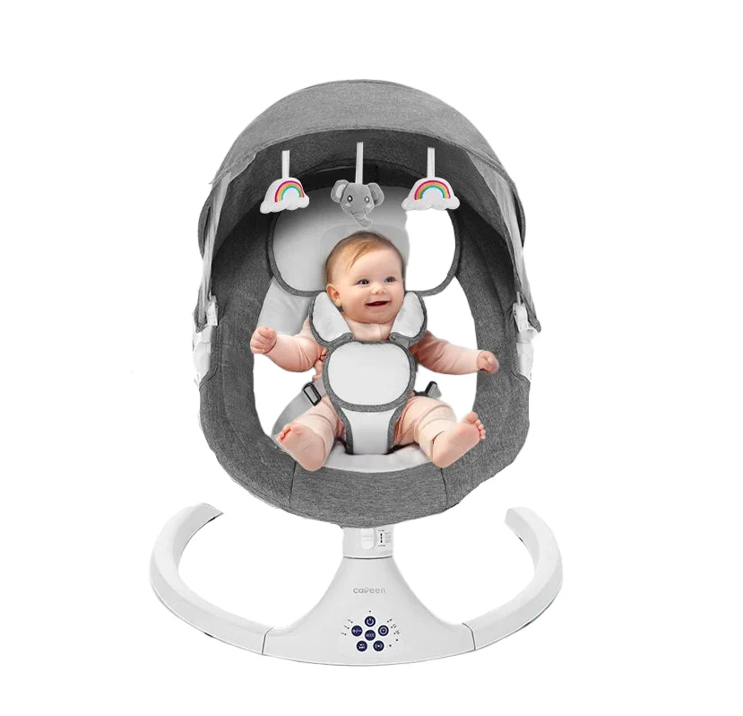 Caveen Electric Bluetooth Baby Rocker, Grey - Image 2