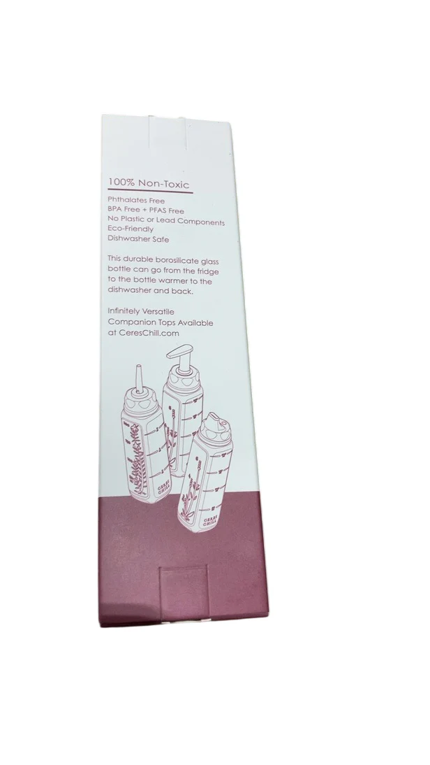 Ceres Chill Bloom Glass Baby Bottle, Plum - Image 3