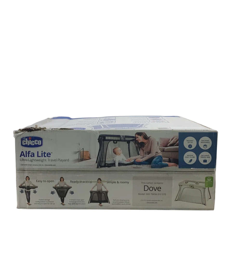 Chicco Alfa Lite Lightweight Travel Playard, Dove - Image 2