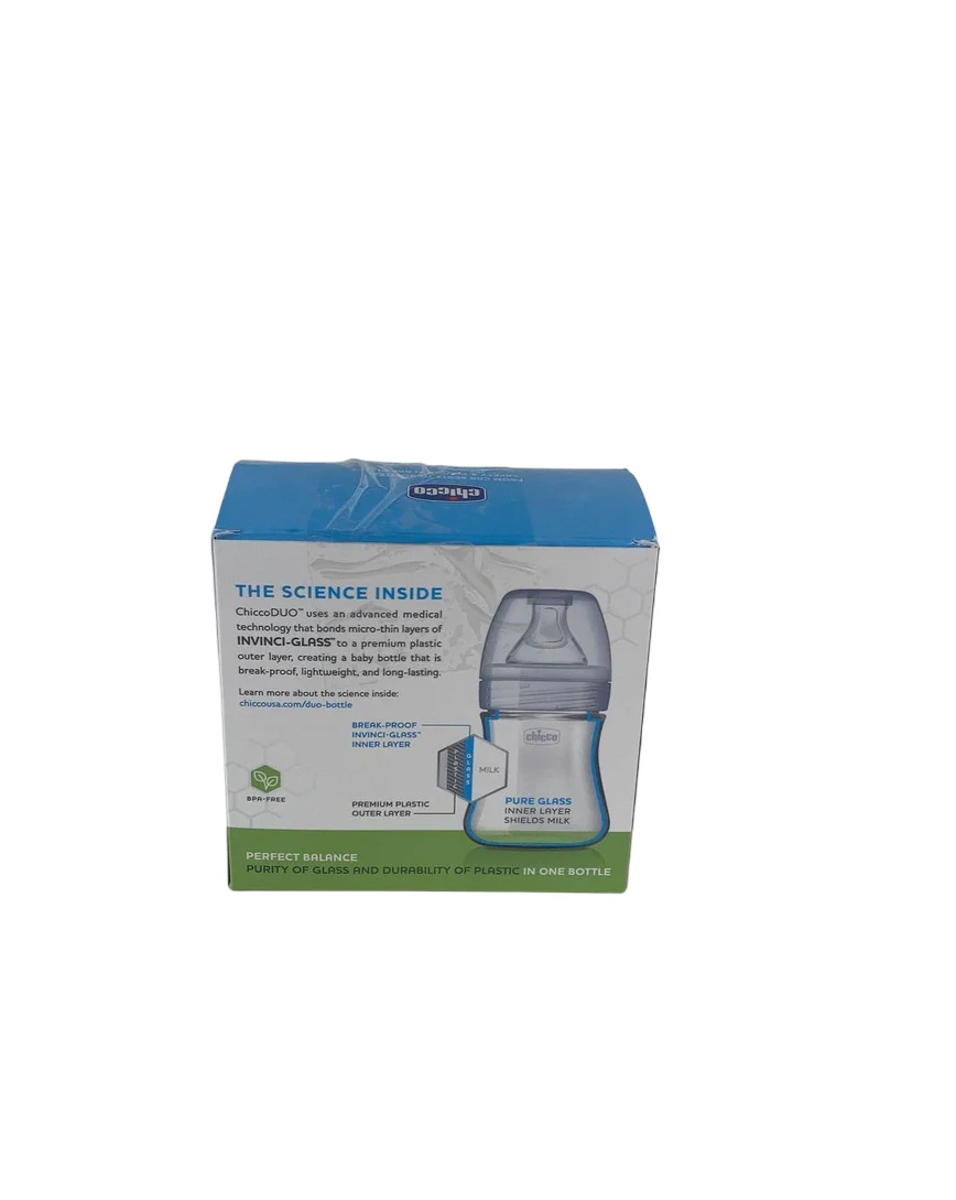 Chicco Duo 5 Oz. 2-Pack Hybrid Baby Bottles, Clear - Image 3