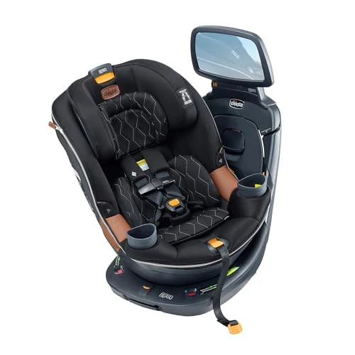 Chicco Fit360 Cleartex Rotating Convertible Car Seat, Black, 2024, Zip