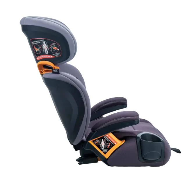 Chicco KidFit 2-in-1 Belt Positioning Booster Car Seat, 2024, KidFit ClearTex Plus Lilac - Image 2