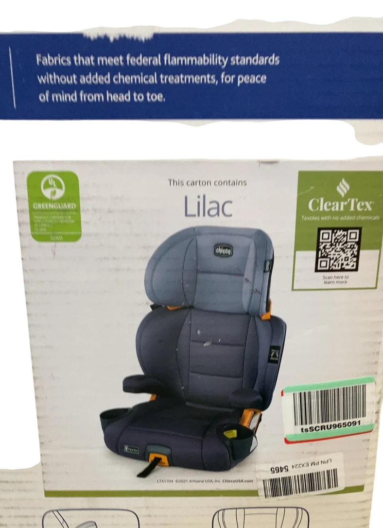 Chicco KidFit 2-in-1 Belt Positioning Booster Car Seat, 2025, KidFit ClearTex Plus Lilac - Image 5