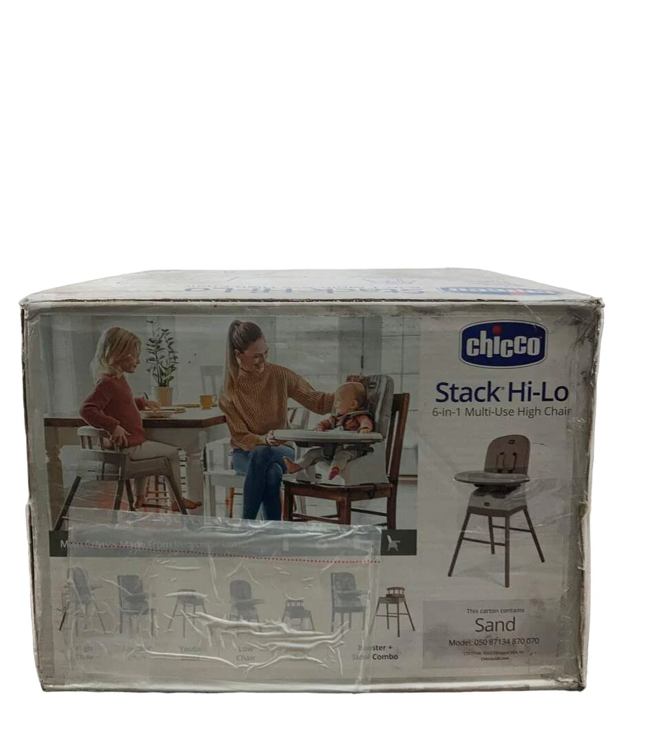 Chicco Stack Hi-Lo 6-in-1 High Chair, Sand - Image 4