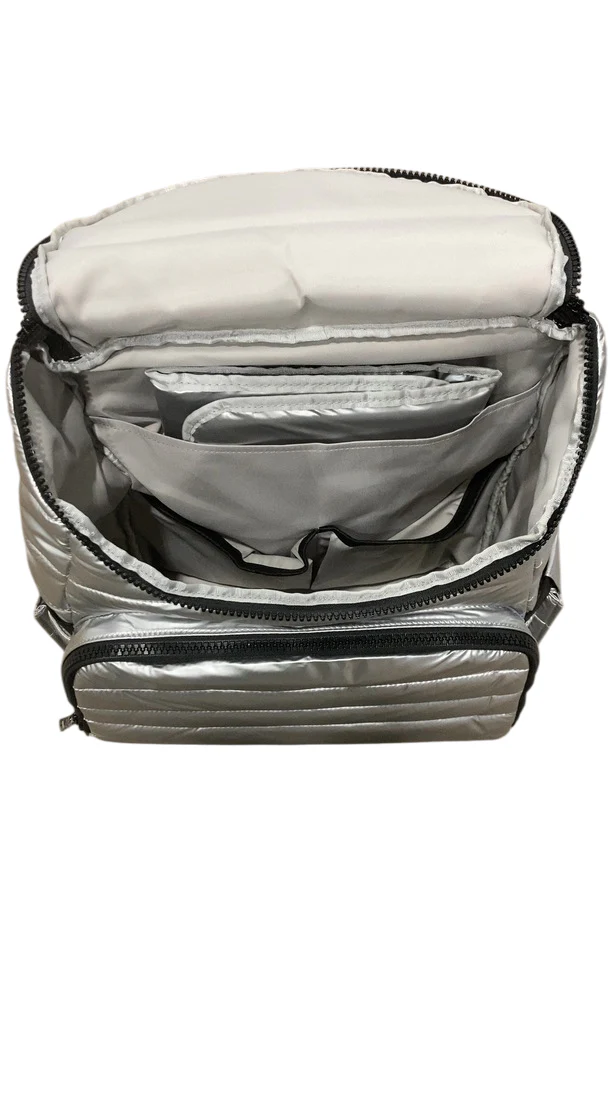 Citi Collective Gallery Diaper Bag Backpack, Silver - Image 4