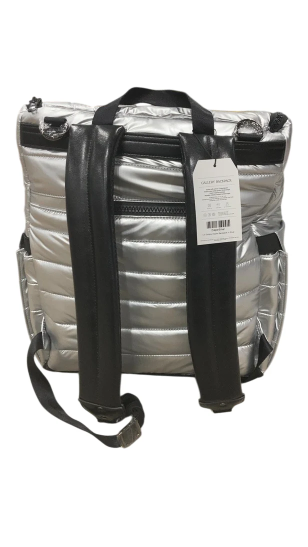 Citi Collective Gallery Diaper Bag Backpack, Silver - Image 5