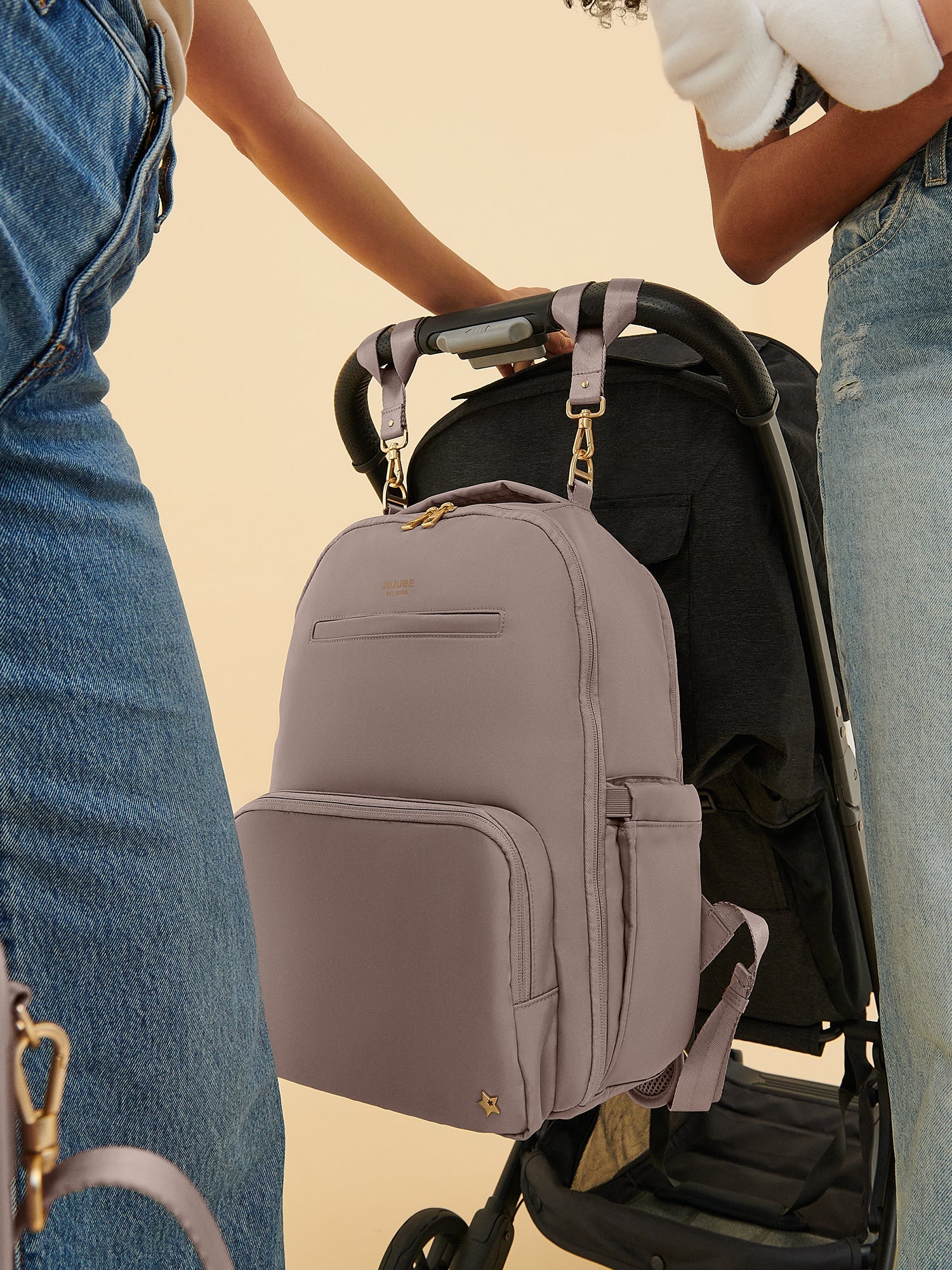 JuJuBe Classic Diaper Backpack, Taupe - Image 4
