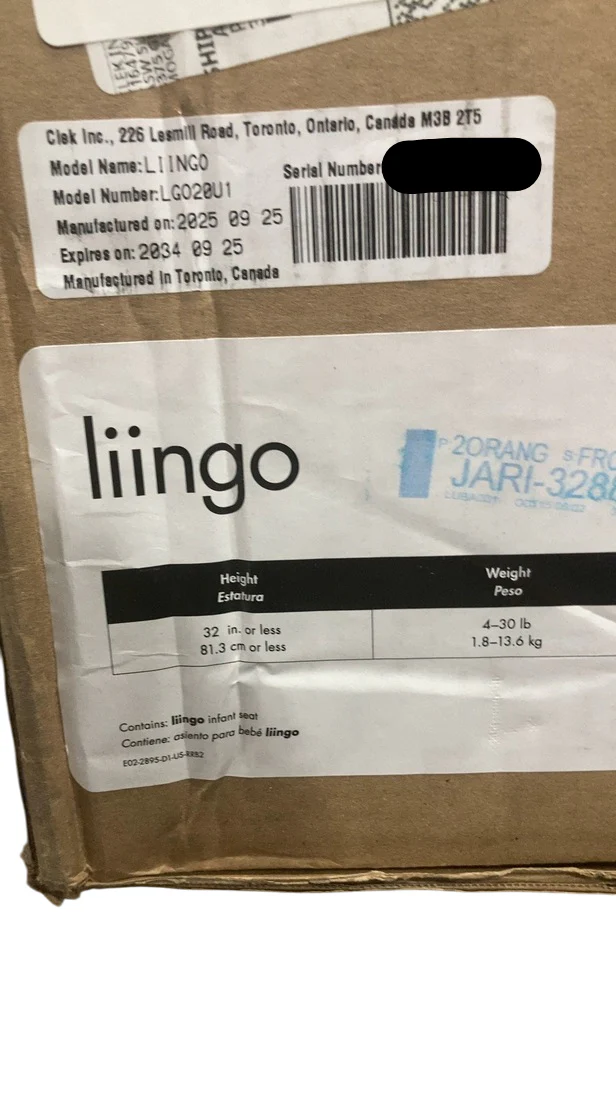 Clek Liingo Baseless Infant Car Seat, Railroad, 2025 - Image 2