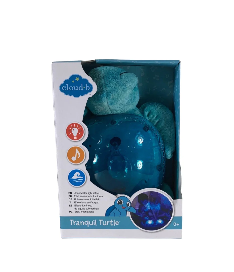 cloudb Tranquil Turtle White Noise Sound Machine and Nightlight Projector, Aqua, Batteries Only - Image 3