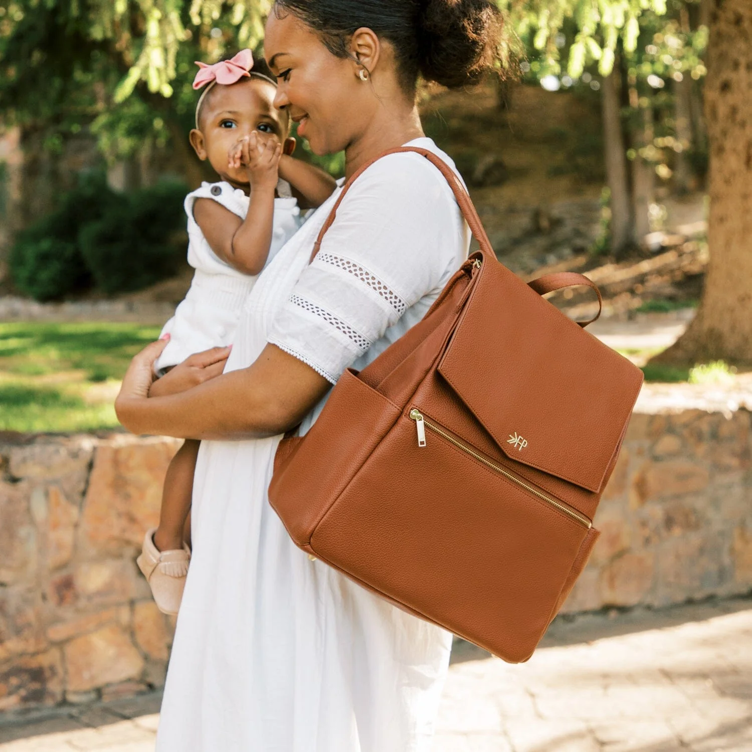 Freshly Picked Classic Diaper Bag II, Cognac - Image 2